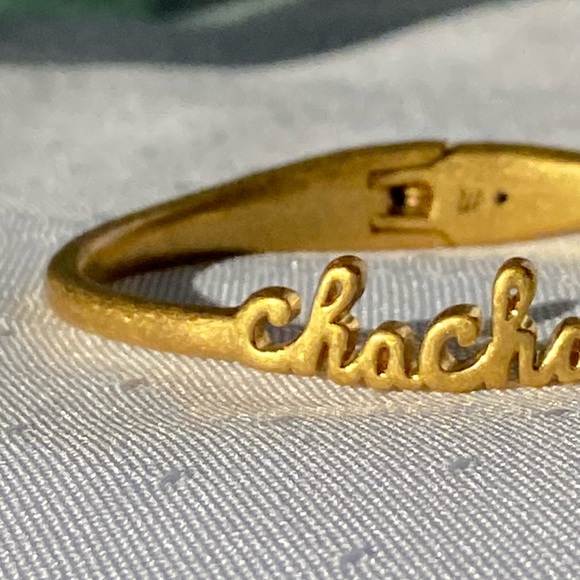 Madewell Hinged Gold Tone Open Cuff Bracelet 6.5" - Picture 6 of 14